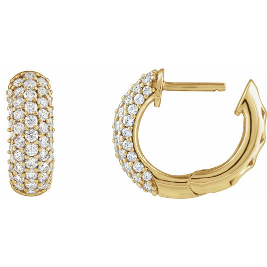 1/2 ct. Diamond Hoop Earrings