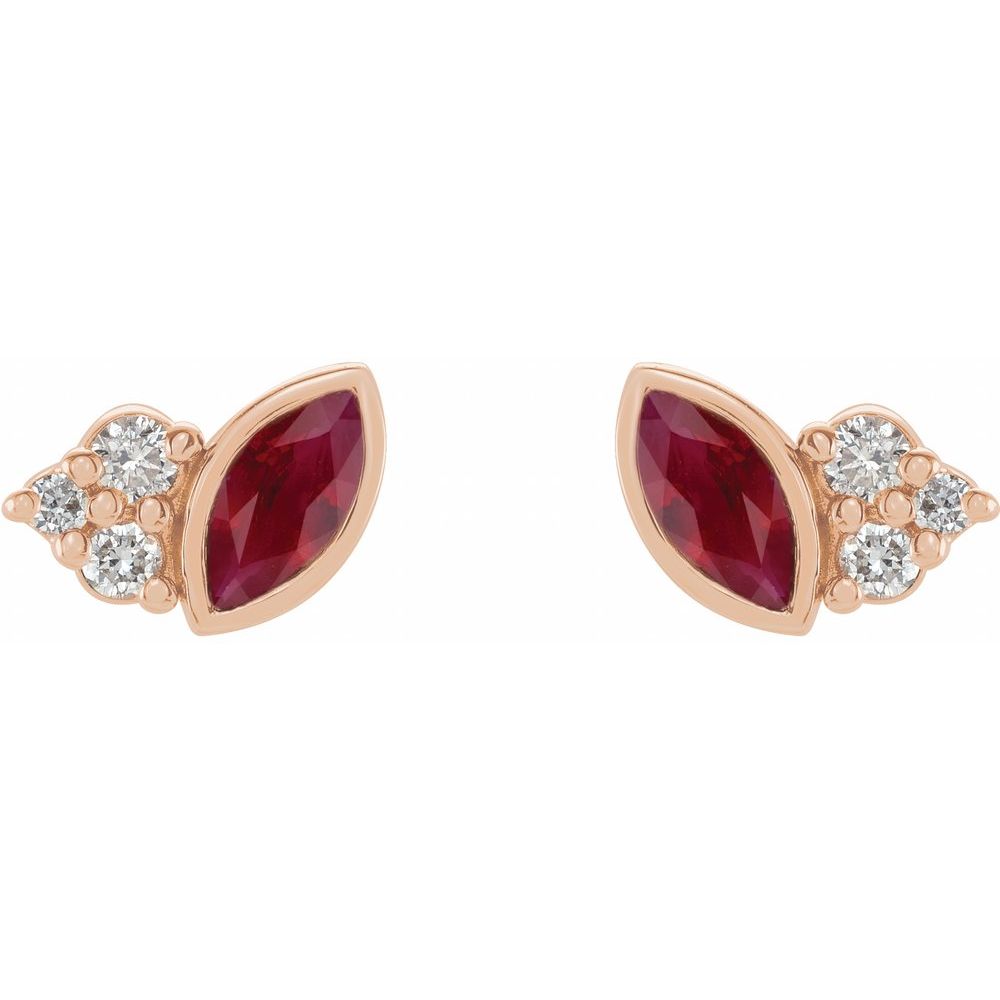 Offset Marquise Studs