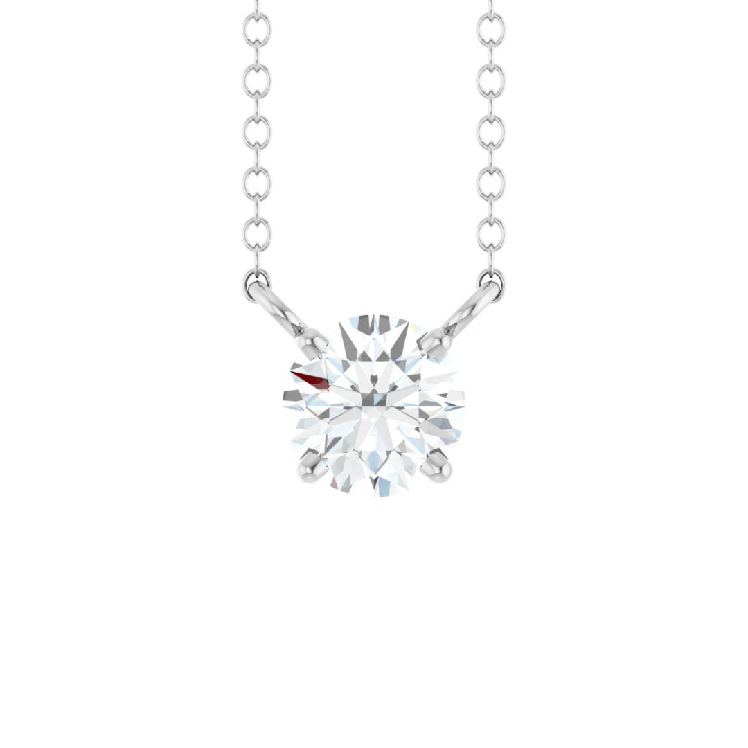 Round Diamond Solitaire Pendant