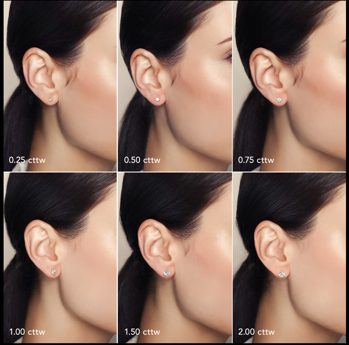 Three Prong Martini Diamond Studs