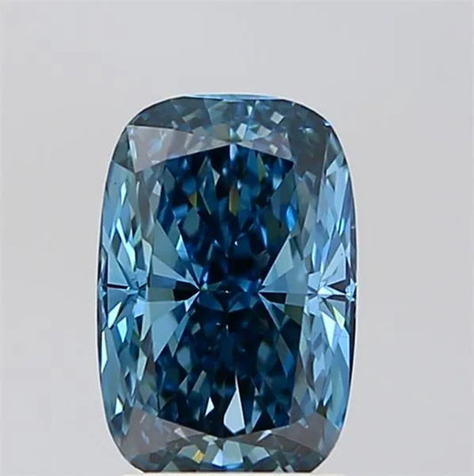 2.01ct Cushion modified Lab Grown Diamond (Colour Fancy Vivid Blue, Clarity VS1, IGI Certified)