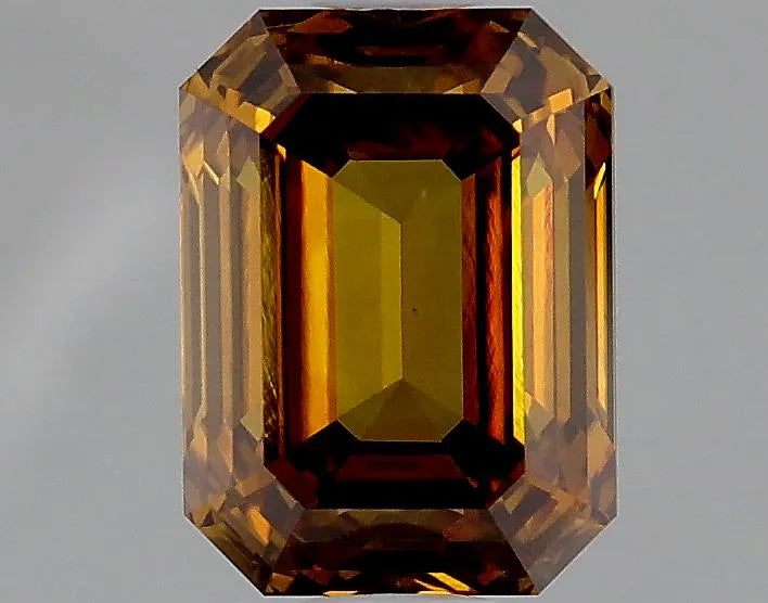 1.01ct Emerald Natural Diamond (Colour Fancy Yellowish Brown, Clarity VS1, Cut GD, IGI Certified)