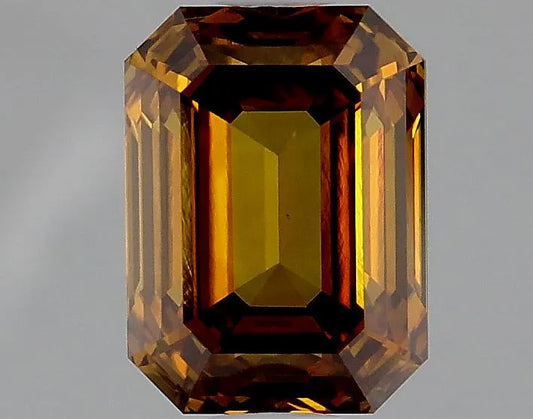 1.01ct Emerald Natural Diamond (Colour Fancy Yellowish Brown, Clarity VS1, Cut GD, IGI Certified)