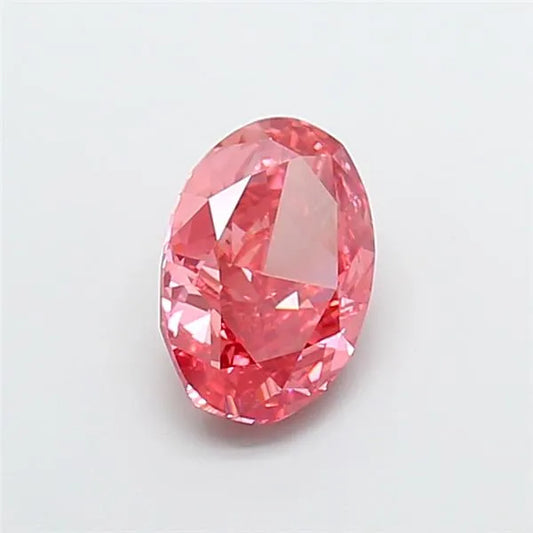 3.08ct Oval Lab Grown Diamond (Colour Fancy Vivid Pink, Clarity VVS2, IGI Certified)