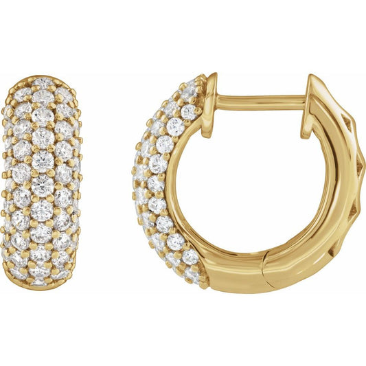 1/2 ct. Diamond Hoop Earrings