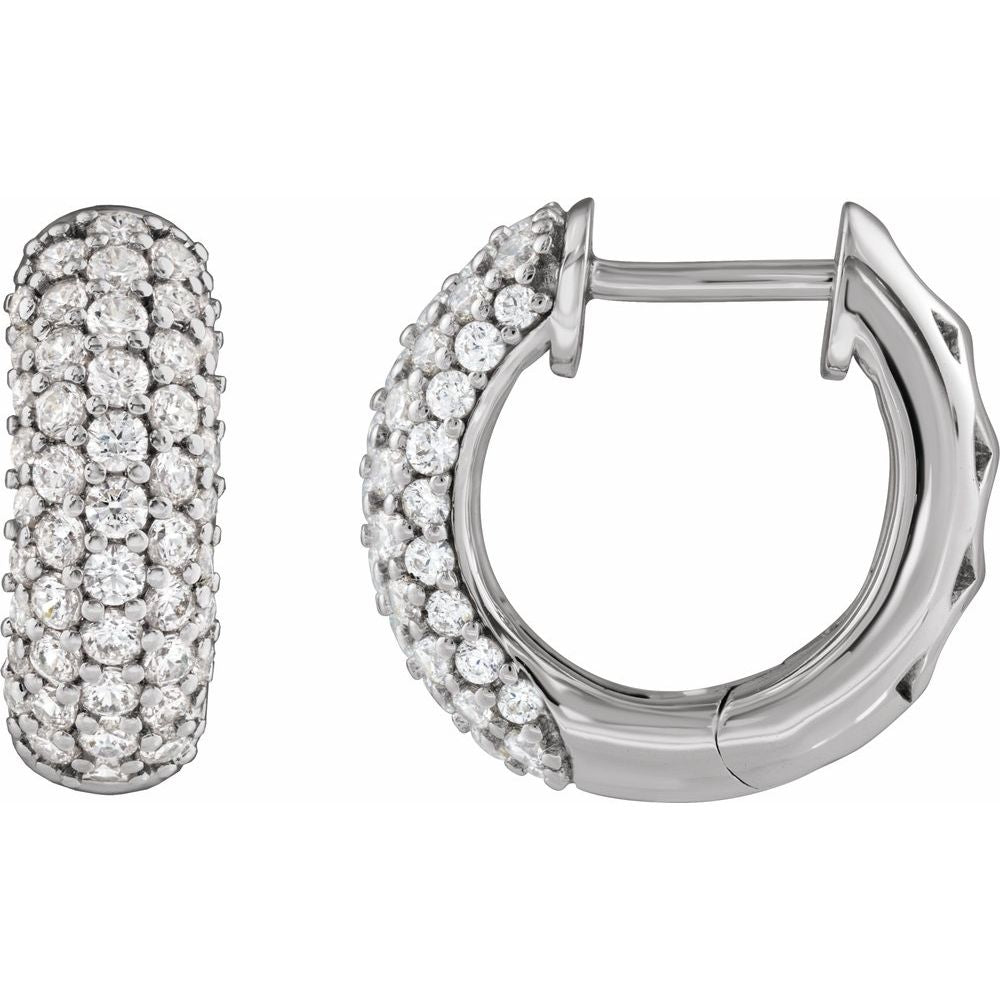 1/2 ct. Diamond Hoop Earrings