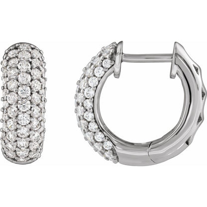 1/2 ct. Diamond Hoop Earrings