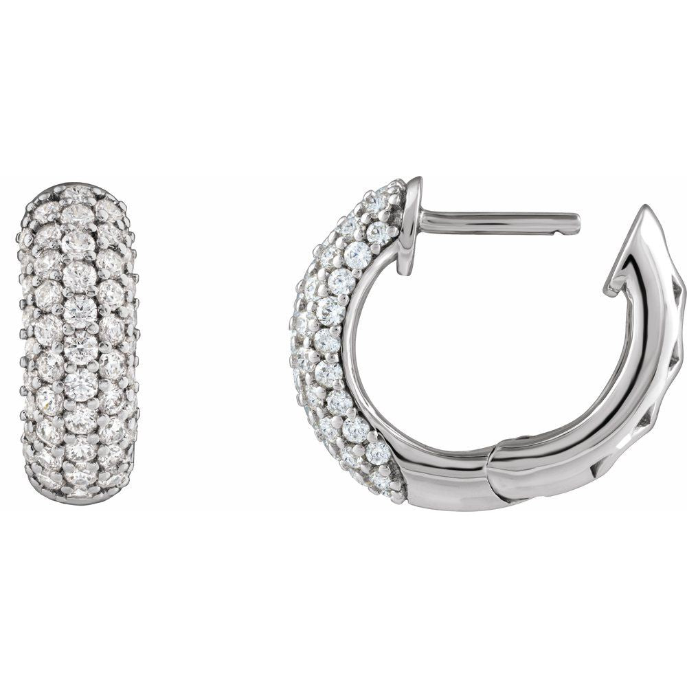 1/2 ct. Diamond Hoop Earrings