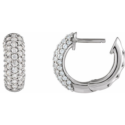 1/2 ct. Diamond Hoop Earrings