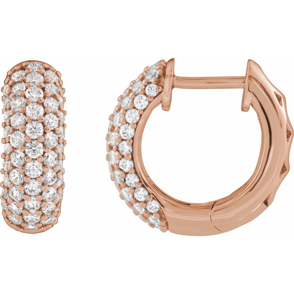 1/2 ct. Diamond Hoop Earrings