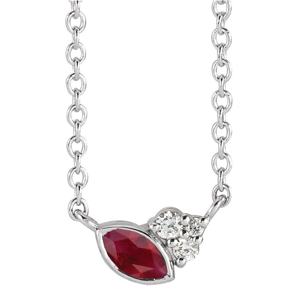 Offset Marquise Pendant