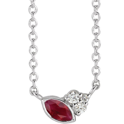 Offset Marquise Pendant