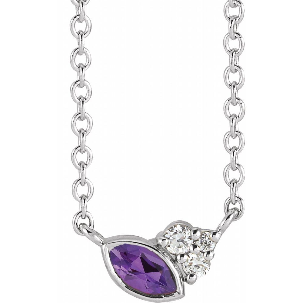 Offset Marquise Pendant