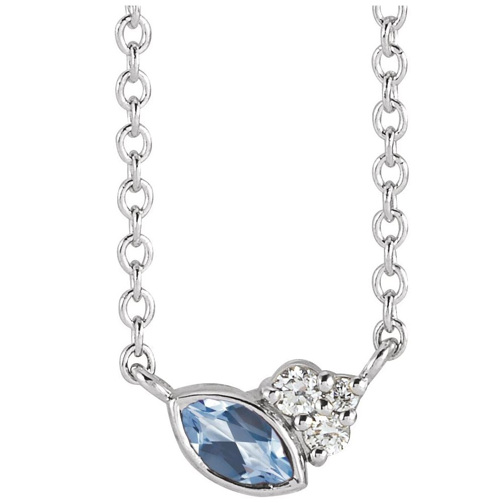 Offset Marquise Pendant