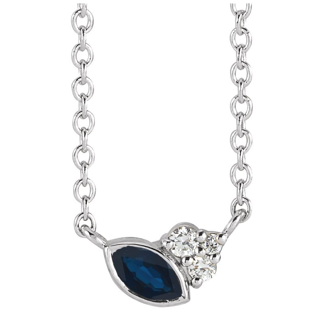 Offset Marquise Pendant