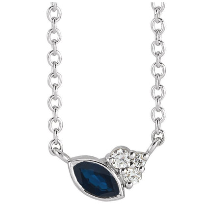 Offset Marquise Pendant