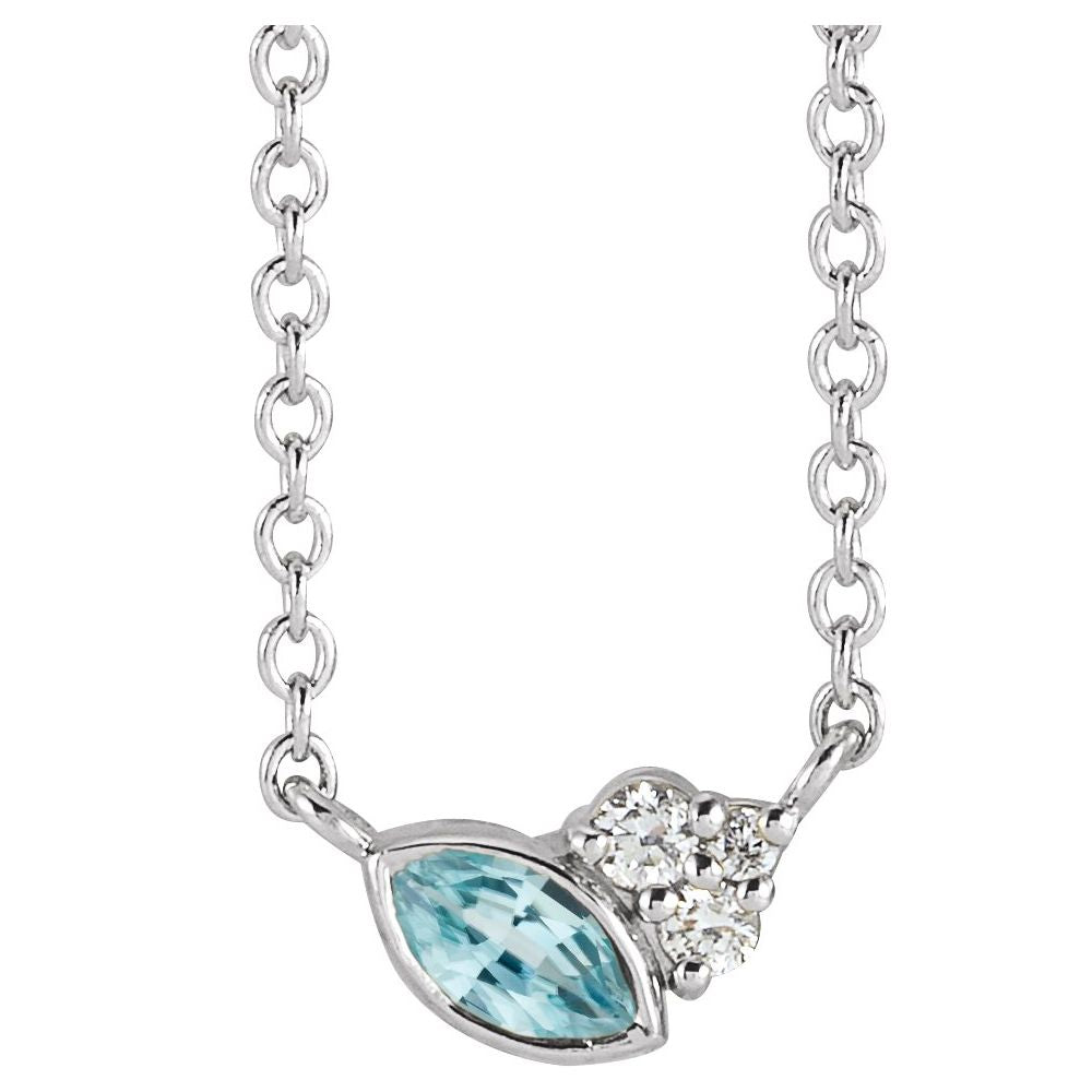 Offset Marquise Pendant