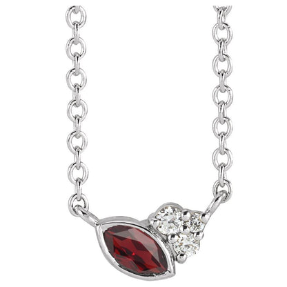 Offset Marquise Pendant