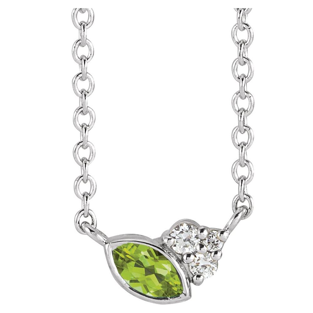 Offset Marquise Pendant
