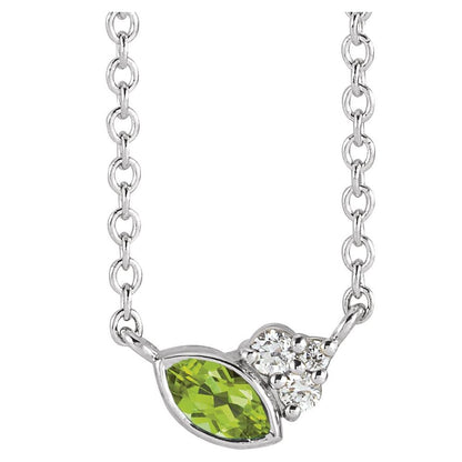 Offset Marquise Pendant