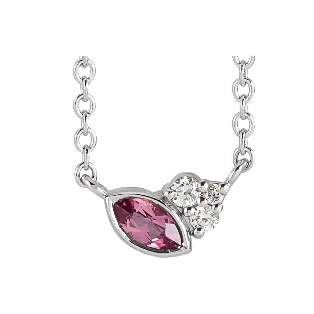 Offset Marquise Pendant