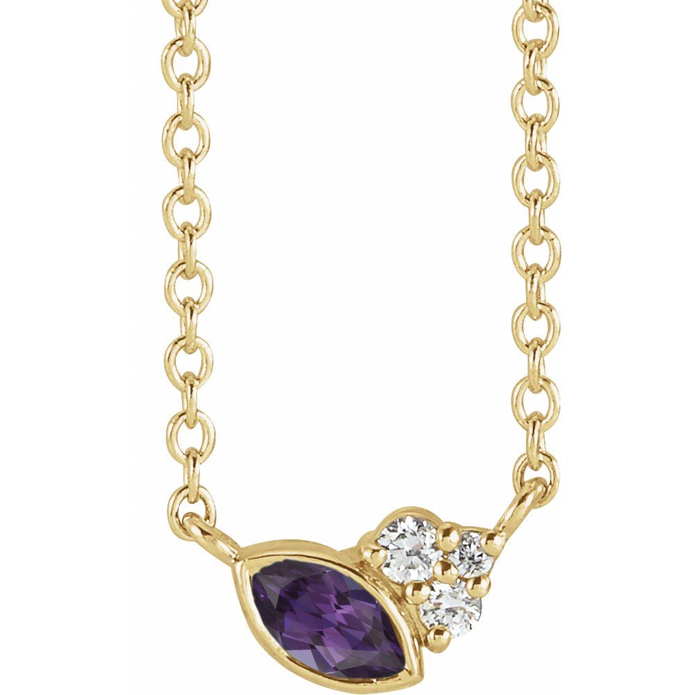 Offset Marquise Pendant