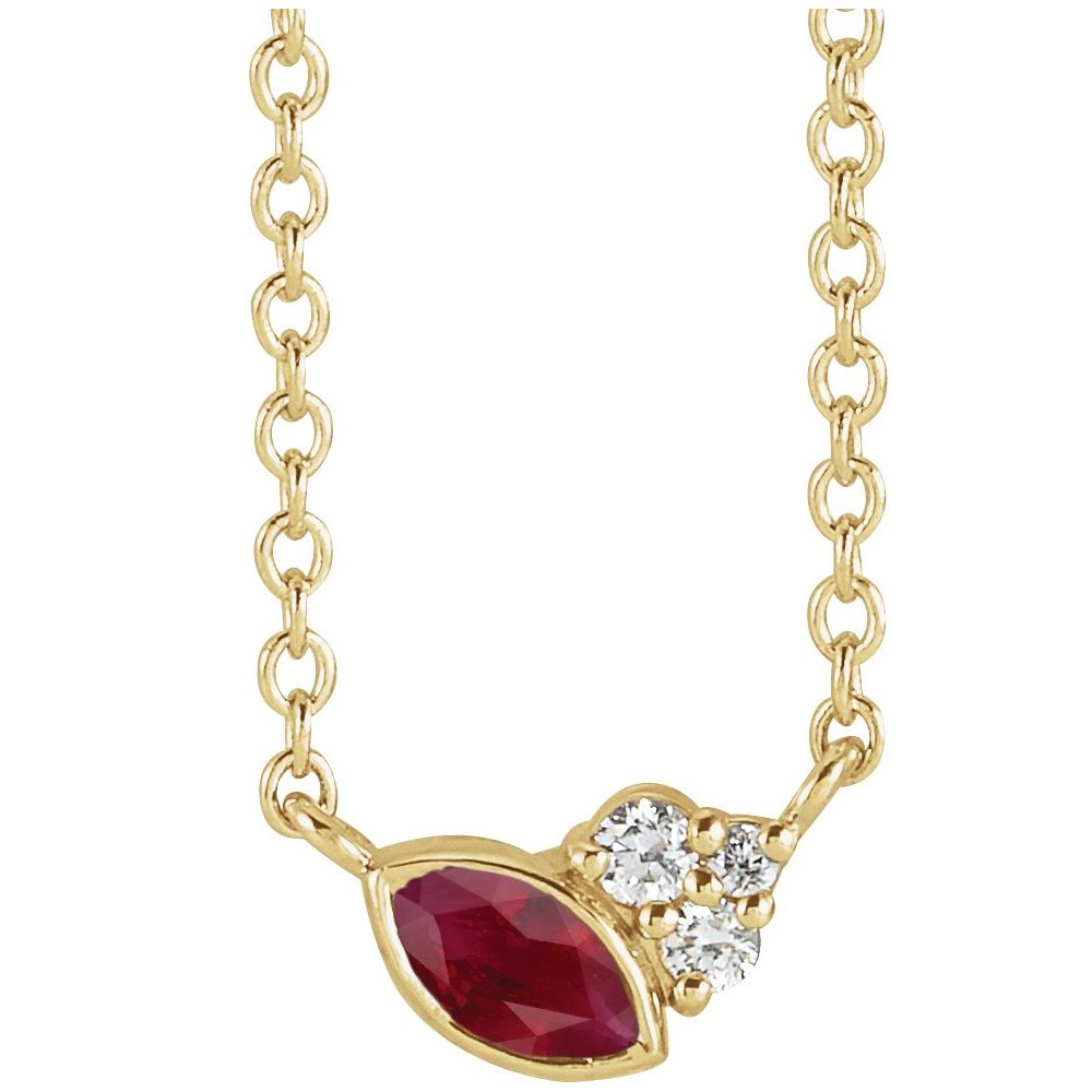 Offset Marquise Pendant