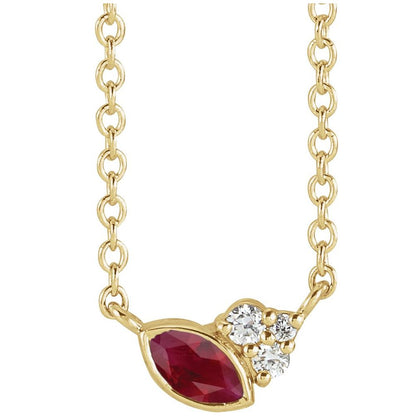 Offset Marquise Pendant