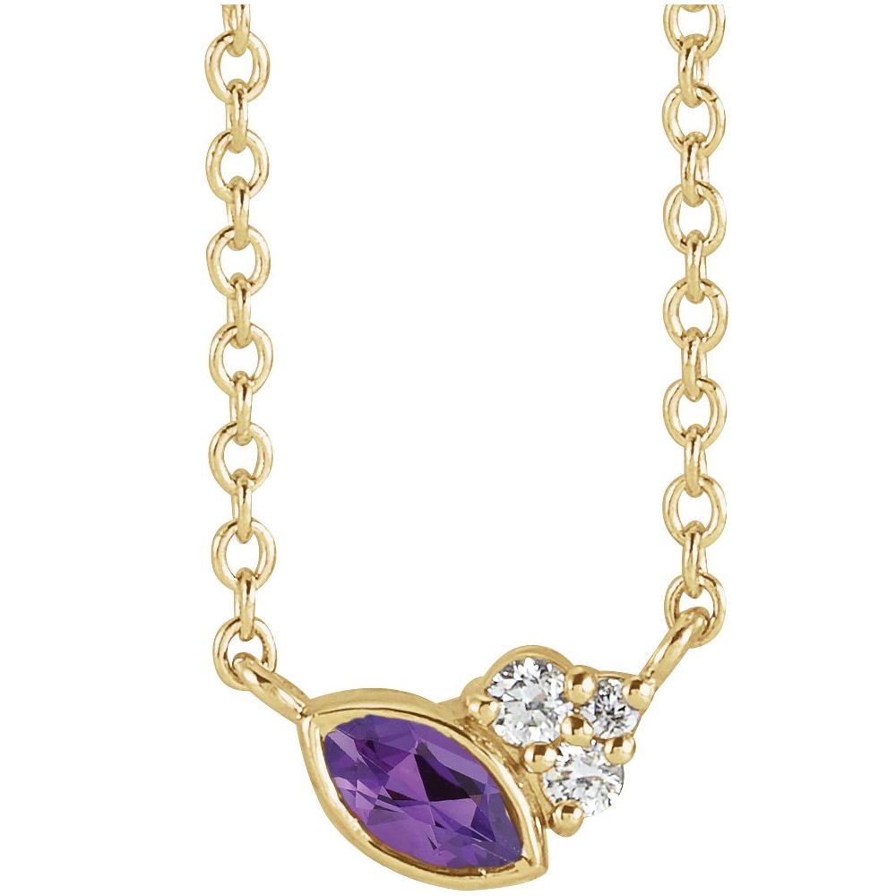 Offset Marquise Pendant