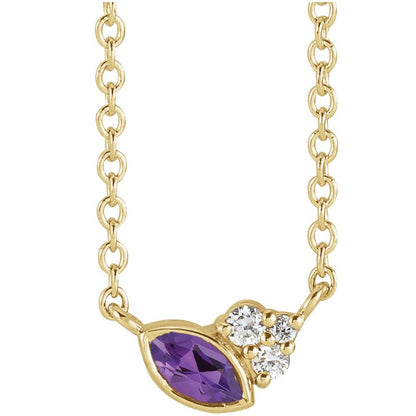 Offset Marquise Pendant