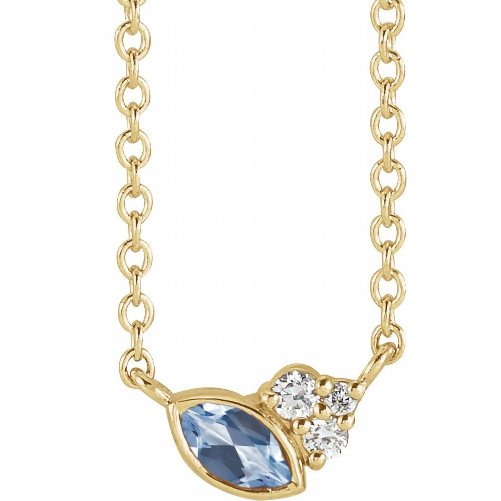 Offset Marquise Pendant