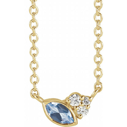 Offset Marquise Pendant