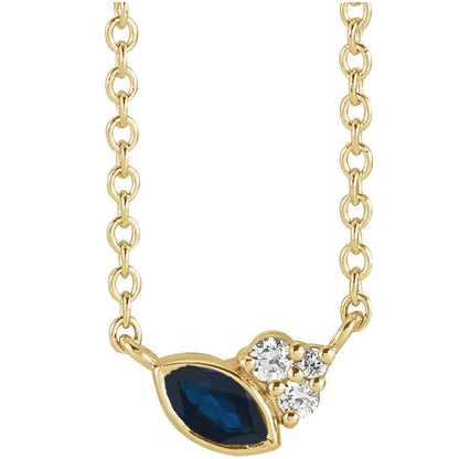 Offset Marquise Pendant