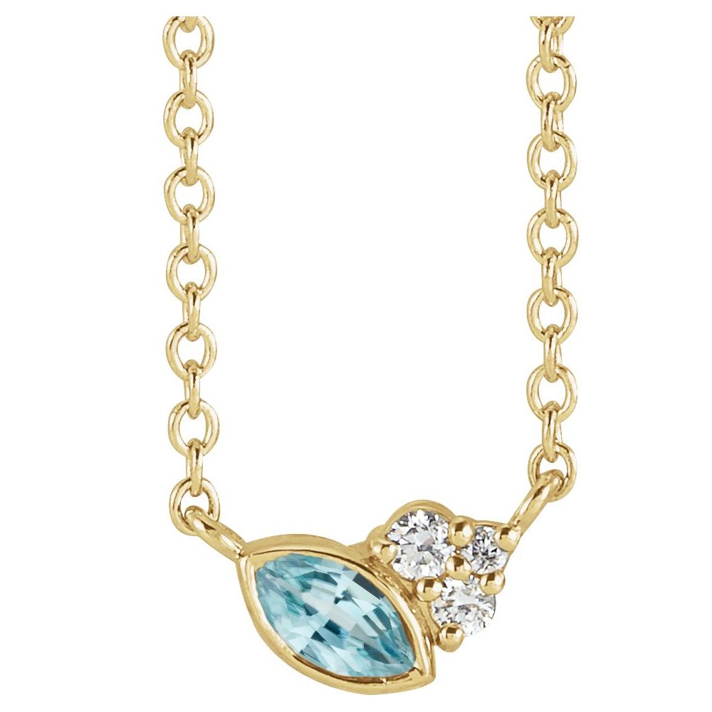 Offset Marquise Pendant