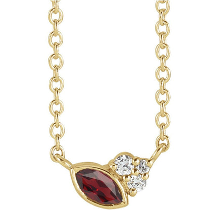 Offset Marquise Pendant