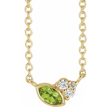 Offset Marquise Pendant