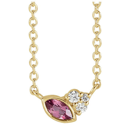 Offset Marquise Pendant