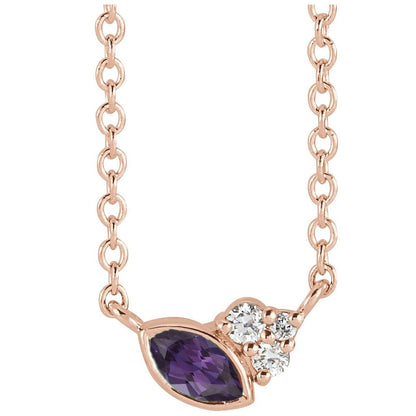Offset Marquise Pendant