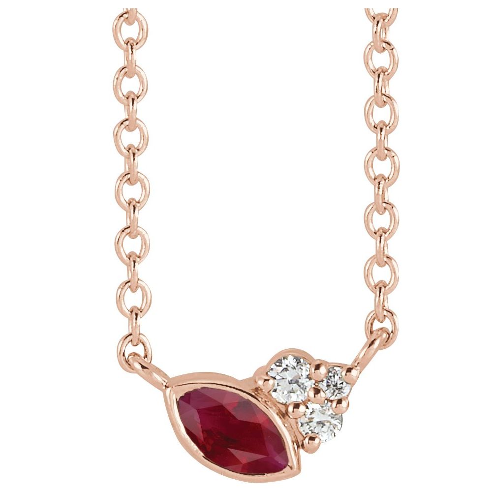 Offset Marquise Pendant