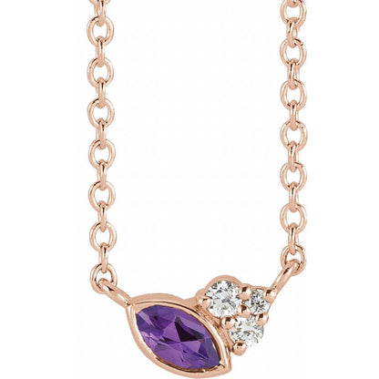 Offset Marquise Pendant