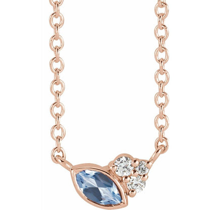 Offset Marquise Pendant
