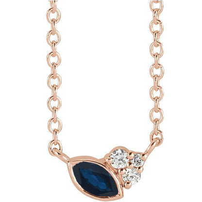 Offset Marquise Pendant