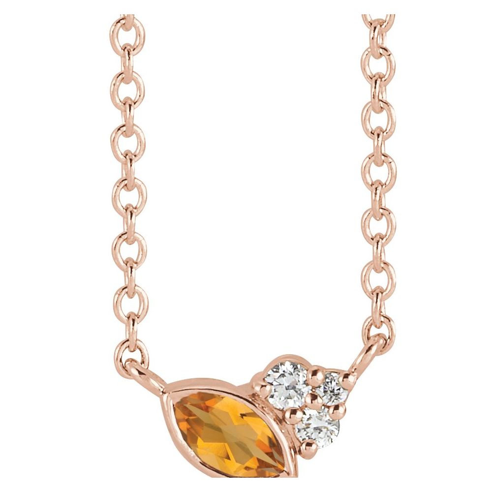 Offset Marquise Pendant