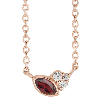 Offset Marquise Pendant