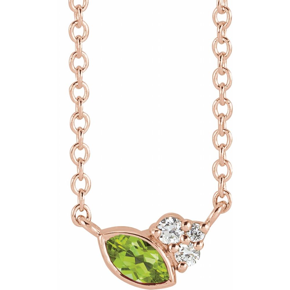 Offset Marquise Pendant