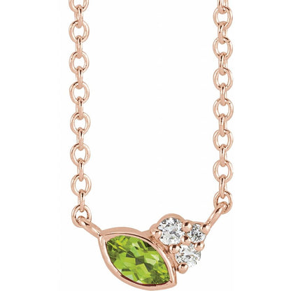 Offset Marquise Pendant