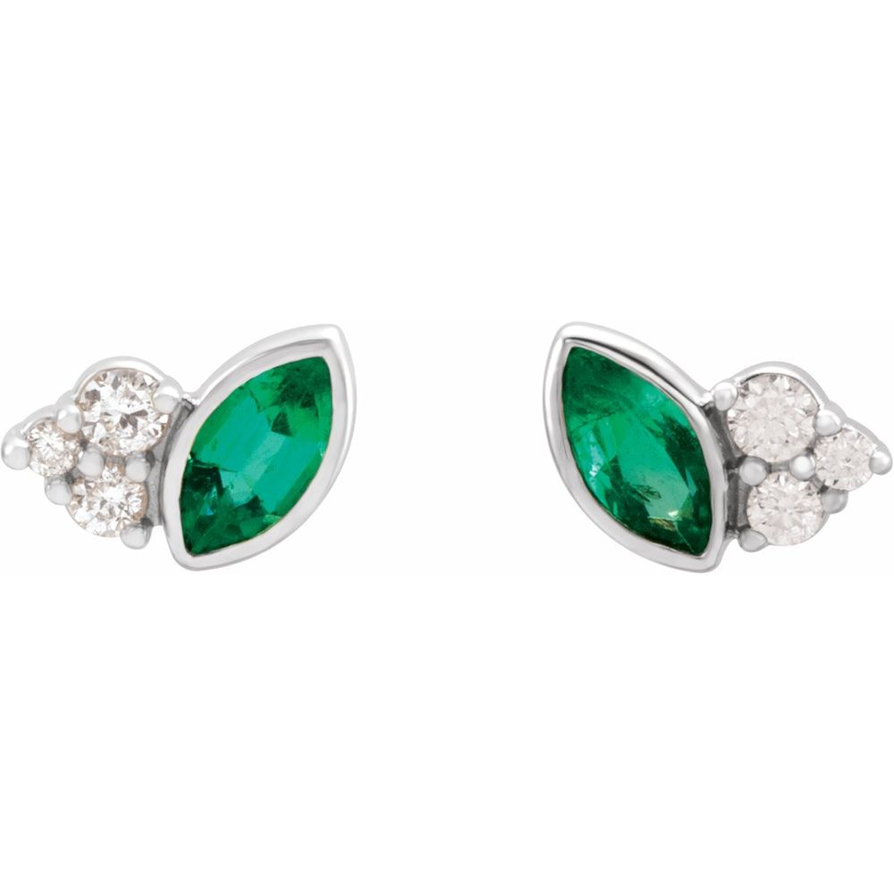Offset Marquise Studs