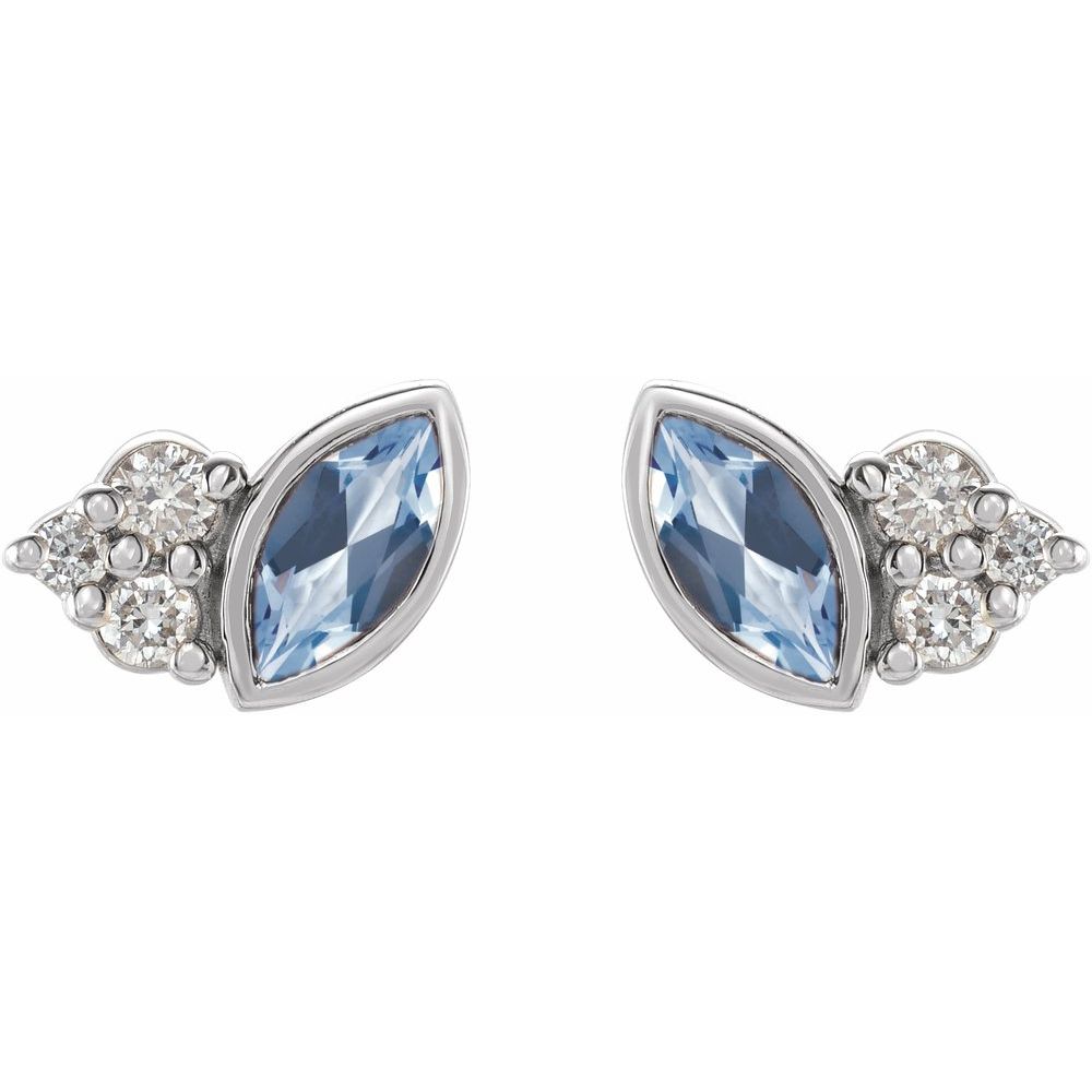 Offset Marquise Studs