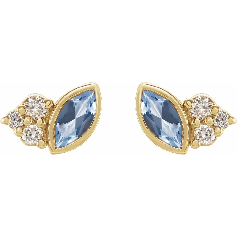 Offset Marquise Studs