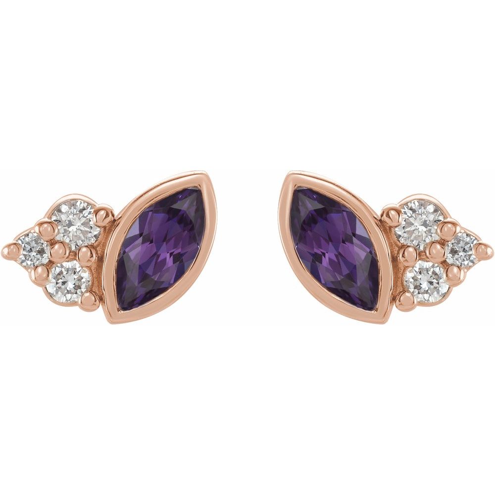Offset Marquise Studs